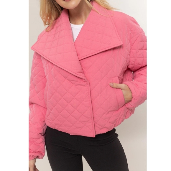 #788 🛑048 M NEW! MOST FABULOUS QUILTED PUFFER JACKET-PINK - Picture 3 of 12